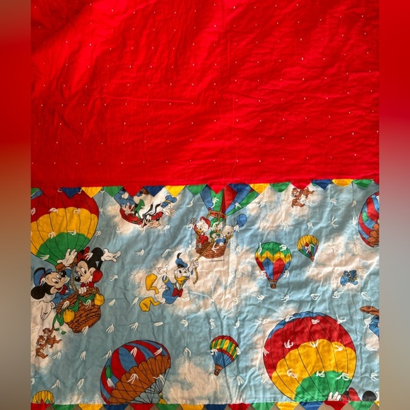 Vintage Mickey Minnie Pluto Goofy Air Balloon Twin Comforter Quilt Kids blanket - Picture 6 of 6
